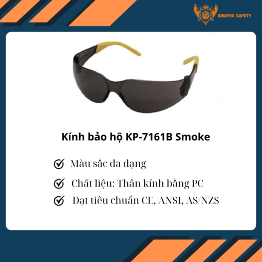 Kính Bảo Hộ Lao Động KP-7161B Smoke - Ảnh 2