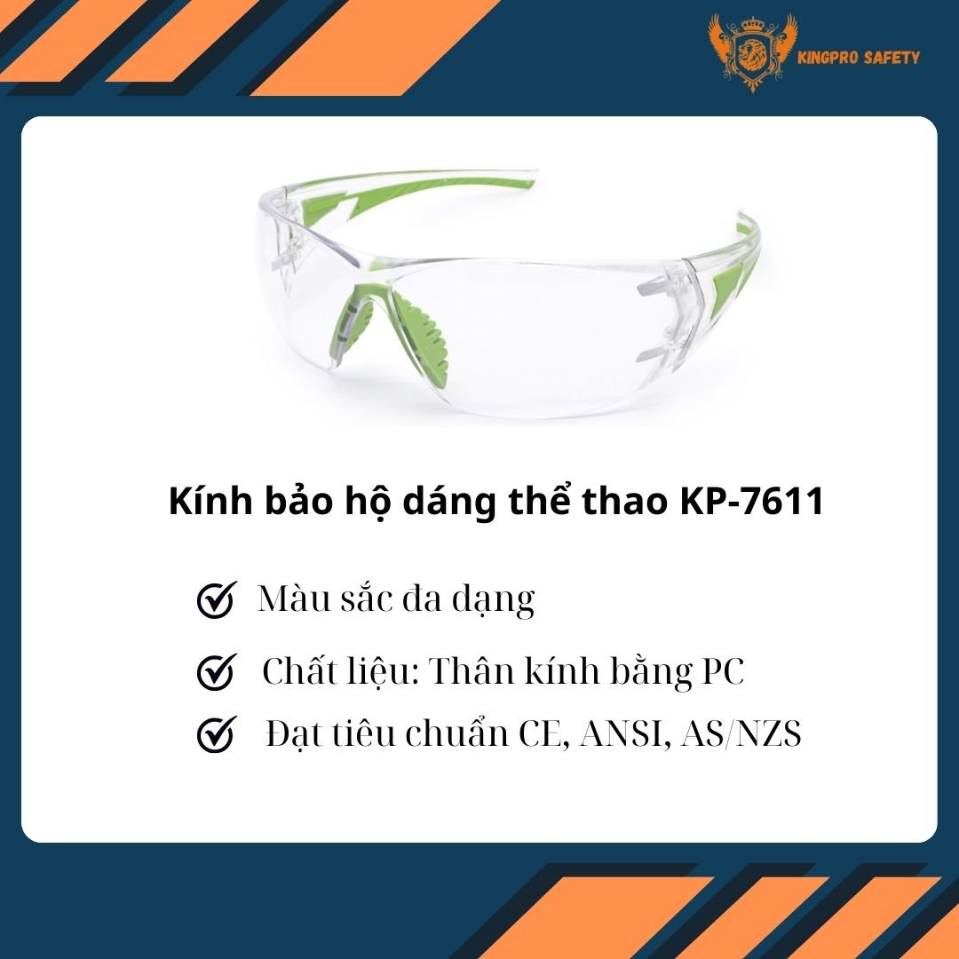 Kính bảo hộ dáng thể thao KP-7611