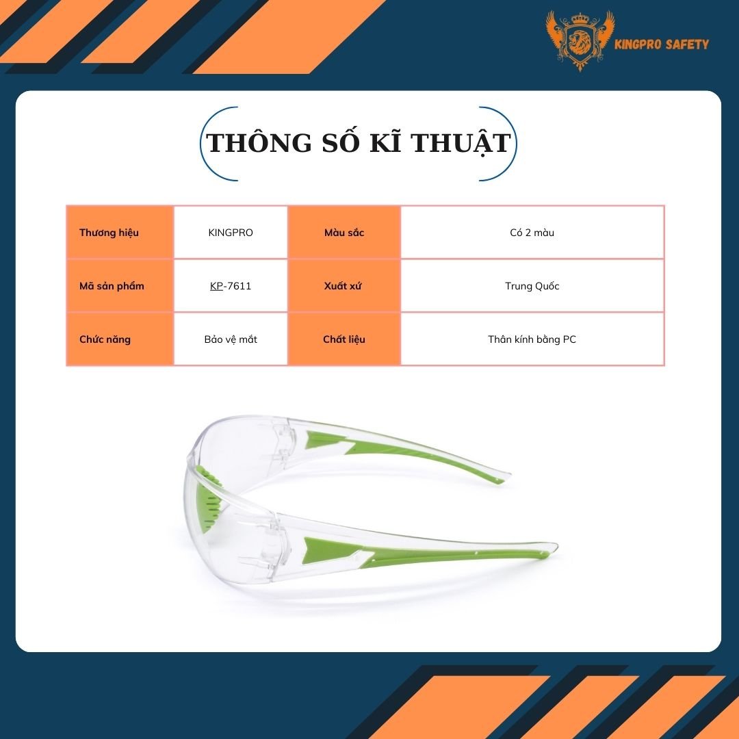 Kính bảo hộ dáng thể thao KP-7611