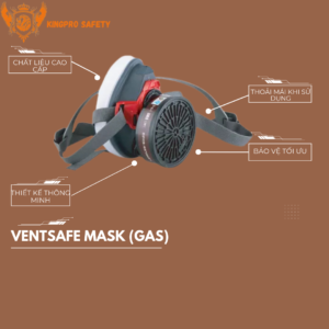 Tính năng nổi bật của Mặt nạ phòng độc KING PRO VentSafe Mask (Gas)