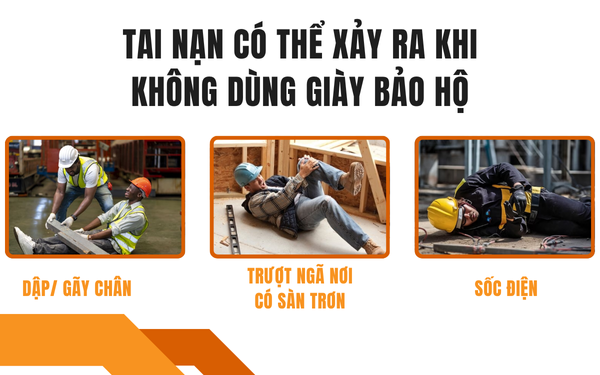 tai nạn khi không dùng giày bảo hộ
