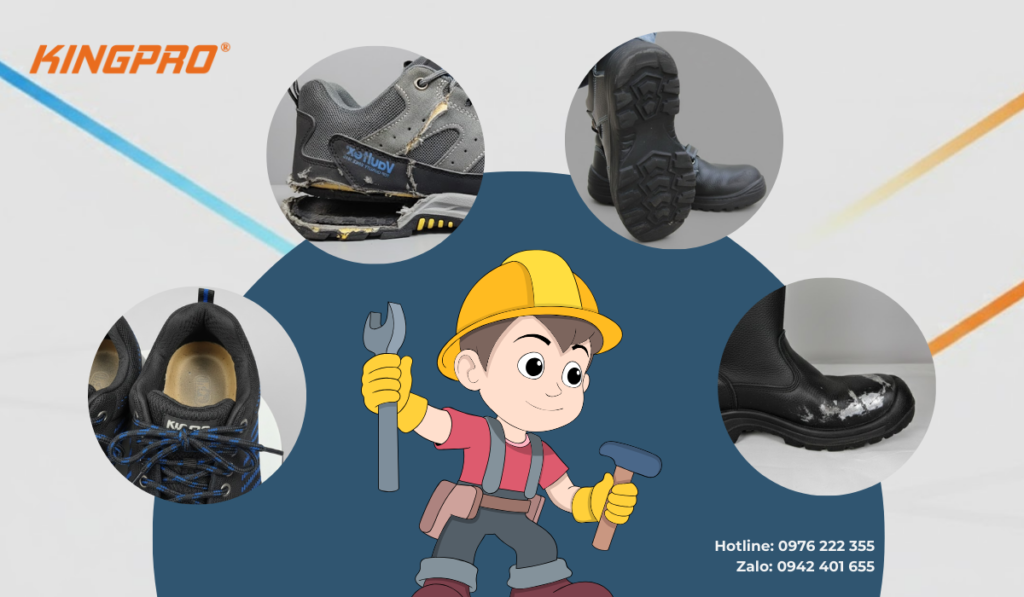 giày bảo hộ xuống cấp