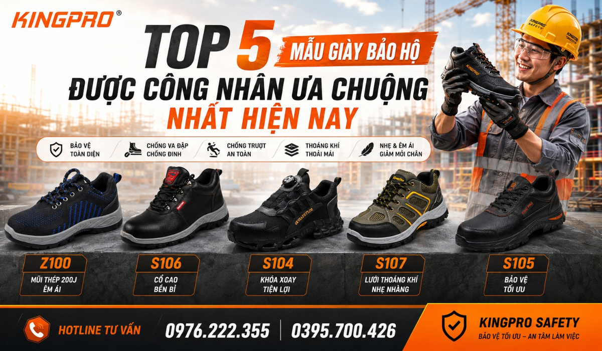 giày bảo hộ được công nhân ưa chuộng