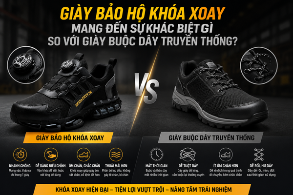 Giày bảo hộ khóa xoay KingPro luôn sẵn kho đủ size sẵn sàng giao hàng toàn quốc