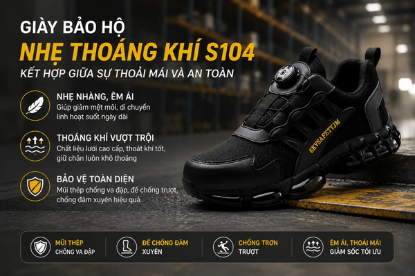 Giày bảo hộ khóa xoay KingPro luôn sẵn kho đủ size sẵn sàng giao hàng toàn quốc